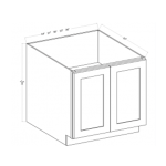 * Full Height Double Door Base Cabinet Treasure Chest