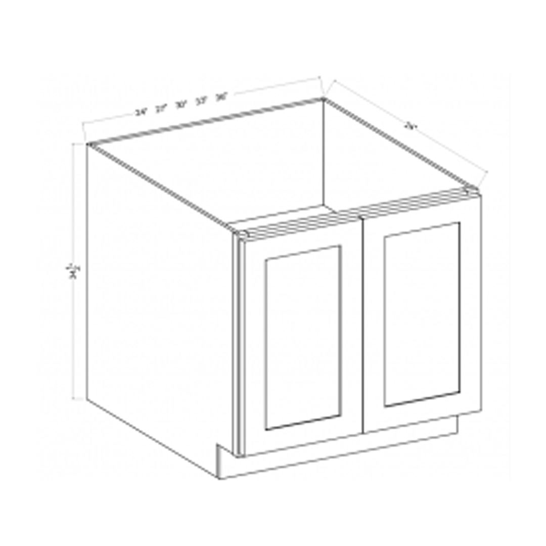 BFH24-36 ed1 * Full Height Double Door Base Cabinet Treasure Chest - Image 1