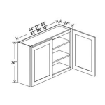 30"H Double Doors Wall Cabinets Treasure Chest - Image 2