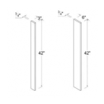 6"W Filler White Shaker