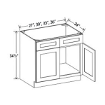 Sink Base Cabinets With Two Dummy Drawer Treasure Chest