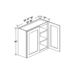 36"H Double Doors Wall Cabinets Treasure Chest - Image 2