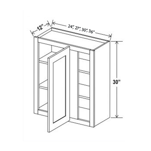 * 30"H Wall Blind Corner Cabinets Treasure Chest