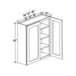 42"H Double Doors Wall Cabinets Treasure Chest - Image 2