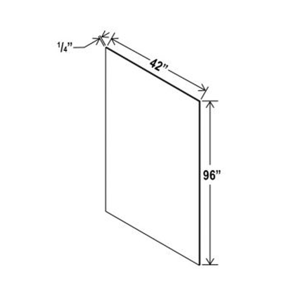 * 96"W Finish Plywood Panel Treasure Chest
