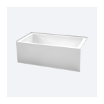 Nova 60" x 30" Bathtub, Left and Right Side Drain (60"Lx30"Wx22"H)