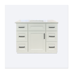 43″ White Shaker Vanity with Top