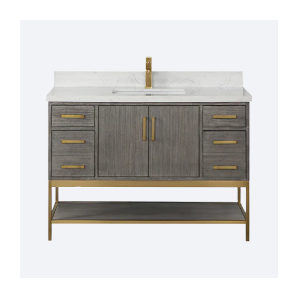 Wildy 48" Classical Grey Single Bathroom Vanity