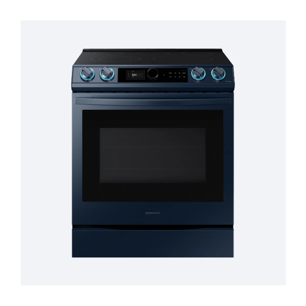 Samsung BESPOKE 30 Inch Slide-In Electric Smart Range with 5 Elements, 6.3 cu. ft. Convection+ Oven Model #NE63A8711QN/AA