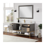 Wildy 60" Classical Grey Single Bathroom Vanity - Image 2
