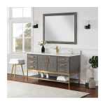Wildy 60" Classical Grey Single Bathroom Vanity - Image 4