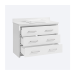 Greentouch Home Knowell 48-in White Oak Semi-recessed Single Sink Bathroom Vanity with Pure White Engineered Stone Top - Image 2