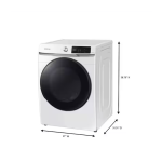 Samsung 7.5 cu. ft. Vented Smart Stackable Electric Dryer in White with Super Speed Dry Model #DVE45A6400W - Image 3