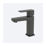 1-Hole Single Handle Bathroom Faucet with Push Drain in Black, A-7004-BL