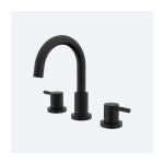 Matte Black Dual Handle Widespread Faucet - Curved Spout – Model A-7012-BL