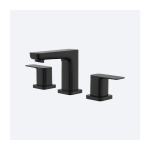 Matte Black Two Handle Bathroom Sink Faucet - Angular Spout – Model A-7014-BL