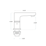 Matte Black Two Handle Bathroom Sink Faucet - Angular Spout – Model A-7014-BL - Image 3