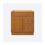 Hampton 30 in. Bathroom Vanity Cabinet without Top in Oak
