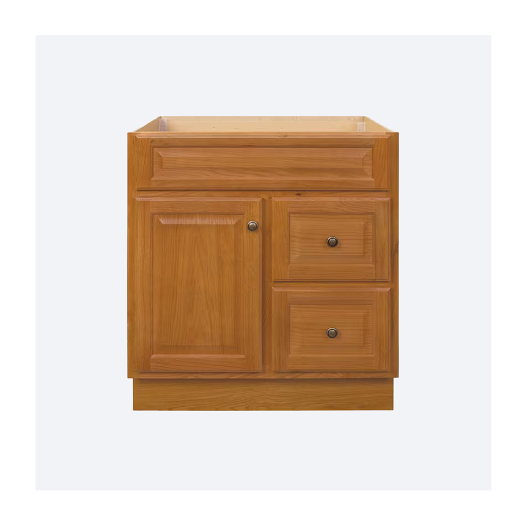 Hampton 30 in. ed1 Hampton 30 in. Bathroom Vanity Cabinet without Top in Oak - Image 1