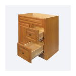 Hampton 30 in. Bathroom Vanity Cabinet without Top in Oak - Image 2