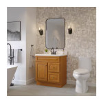 Hampton 30 in. Bathroom Vanity Cabinet without Top in Oak - Image 5