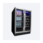 24 Inch French Door Built In Beverage Center with 60 Can and 27 Bottle Capacity, Dual Temperature Zones, Adjustable Glass Shelves, Door and Temperature Alarms, and Frost Free Operation Model #SBC051D1BSS-RF - Image 2