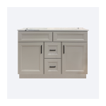 48" Cream Vanity 2-Sinks 2-Drawers