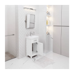 Mia 18 In. Single Integrated Rectangular Ceramic Sink Pre-Assembled Transitional Style Bathroom Vanity - Image 2