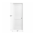30" x 96" 2 Panels Shaker Style Solid Core Interior Doors Reversible Handing (Left or Right) - Image 2