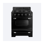 Classic Retro 30 in. 3.9 cu. ft. Retro Gas Range with Convection Oven in Midnight Black Model #UGP-30CR B