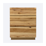 * Three Drawer Base Cabinets Hickory Shaker