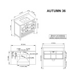 Autumn 36 in. Single Sink Freestanding Weathered Tan Bath Vanity with White Engineered Stone Top - Image 2