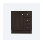 Bannister 31 in. Single Sink Dusk Freestanding Bath Vanity with White Cultured Marble Top