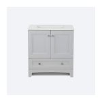 Delridge 31 in. Single Sink Pearl Gray Freestanding Bath Vanity with White Cultured Marble Top