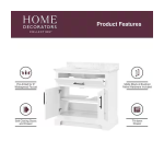 Doveton 36 in. Single Sink Freestanding White Bath Vanity with White Engineered Marble Top - Image 3