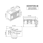 Doveton 48 in. Single Sink Freestanding Sage Green Bath Vanity with White Engineered Stone Top - Image 2