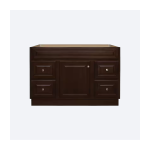 Hampton 48 in. W x 21 in. D x 33.5 in. H Bath Vanity Cabinet without Top in Cognac