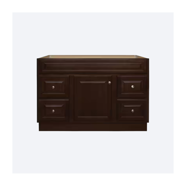 Hampton 48 in. W x 21 in. D x 33.5 in. H Bath Vanity Cabinet without Top in Cognac