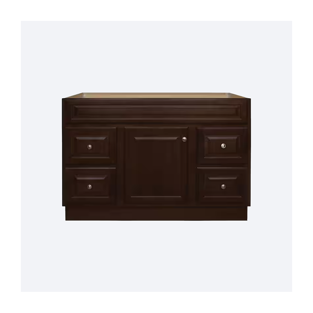 Hampton 48 in. W x 21 in. D x 33.5 in. H ed1 Hampton 48 in. W x 21 in. D x 33.5 in. H Bath Vanity Cabinet without Top in Cognac - Image 1