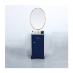 Simply Living 19 in. W x 19 in. D x 35 in. H Bath Vanity in Blue with Carrara White Marble Top - Image 3