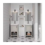 Spa 18.5 in. W x 16.25 in. D x 33.75 in. H Single Sink Bath Vanity in Dove Gray with White Cultured Marble Top - Image 4
