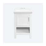 Spa 18.5 in. W x 16.25 in. D x 33.75 in. H Single Sink Bath Vanity in White with White Cultured Marble Top