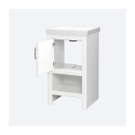 Spa 18.5 in. W x 16.25 in. D x 33.75 in. H Single Sink Bath Vanity in White with White Cultured Marble Top - Image 2