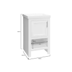 Spa 18.5 in. W x 16.25 in. D x 33.75 in. H Single Sink Bath Vanity in White with White Cultured Marble Top - Image 3