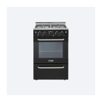 UNIQUE Prestige 24-in 4 burners 2.3-cu ft Convection Oven Freestanding Natural Gas Range ( Black ) Model #UGP-24V PC1 B